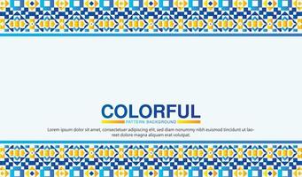 colorful ornament pattern border background vector