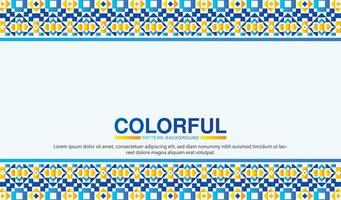 colorful ornament pattern border background vector