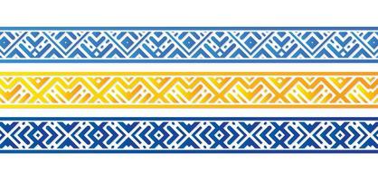 collection colorful pattern border design vector