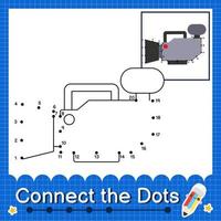 Connect the dots counting numbers 1 to 20 puzzle worksheet vector