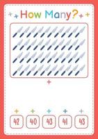 How many activity counting game for kids vector