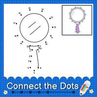 Connect the dots counting numbers 1 to 20 puzzle worksheet vector