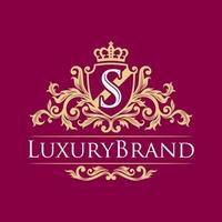 Floral Heraldic Luxury circle Logo template in vector for Restaurant, Royalty, Boutique, Cafe, Hotel, Jewelry, Fashion and other vector illustration