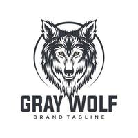 Wolf Vintage Logo Stock Vector template