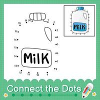 Connect the dots counting numbers 1 to 20 puzzle worksheet with vector