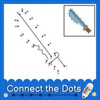 Connect the dots counting numbers 1 to 20 puzzle worksheet vector