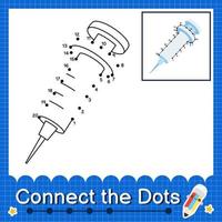 Connect the dots counting numbers 1 to 20 puzzle worksheet vector