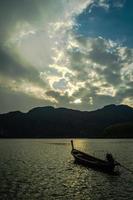 landscape  sky  with Small Fishing Boats in Thailand photo