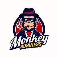 cool monkey logo design vector illustrator