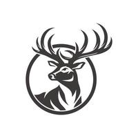 plantilla de diseño de logotipo de cazador de ciervos vintage vector