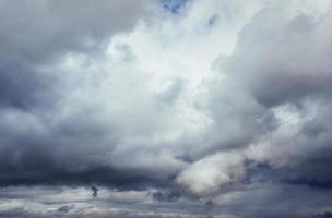 Background of dark clouds before a thunder-storm. Dramatic sky. photo