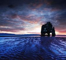 Hvitserkur is a spectacular rock in the sea photo