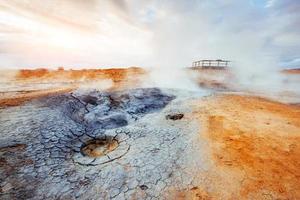 Geothermal area Hverir. Location place Lake Myvatn photo