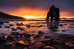 Hvitserkur 15 m height. Is a spectacular rock in the sea photo