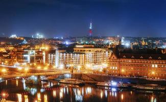 Scenic night view of the Czech Republic photo