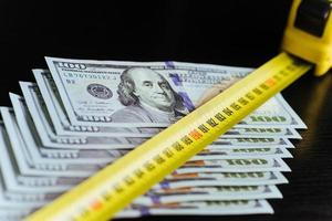 Background of 100 dollar bills photo