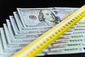 Background of 100 dollar bills photo