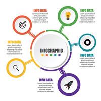 plantilla de opciones de infografía abstracta. ilustración vectorial se puede utilizar para diseño de flujo de trabajo, diagrama vector