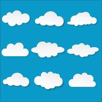 Vector illustration of clouds collection