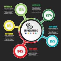 plantilla de opciones de infografía abstracta. ilustración vectorial se puede usar para diseño de flujo de trabajo, diagrama, opciones de pasos comerciales, banner, diseño web. vector