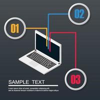 Infographic template. Business concept with 3 steps. Vector illustration