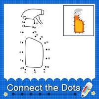 Connect the dots counting numbers 1 to 20 puzzle worksheet vector