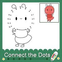 Connect the dots counting numbers 1 to 20 puzzle worksheet with baby animals vector