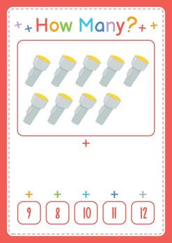 How many activity counting game for kids vector