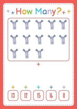 How many activity counting game for kids vector