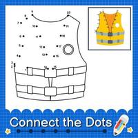 Connect the dots counting numbers 1 to 20 puzzle worksheet vector