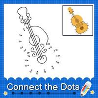 Connect the dots counting numbers 1 to 20 puzzle worksheet vector