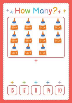 How many activity counting game for kids vector