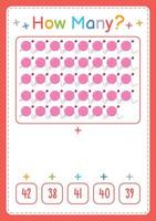 How many activity counting game for kids vector