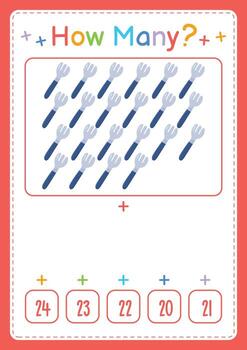 How many activity counting game for kids vector