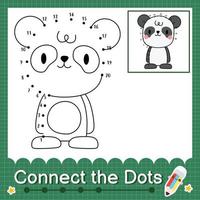 Connect the dots counting numbers 1 to 20 puzzle worksheet with baby animals vector