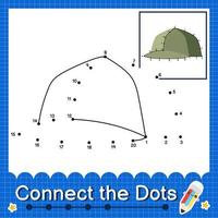 Connect the dots counting numbers 1 to 20 puzzle worksheet vector