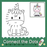 Connect the dots counting numbers 1 to 20 puzzle worksheet with baby animals vector