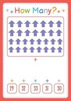 How many activity counting game for kids vector