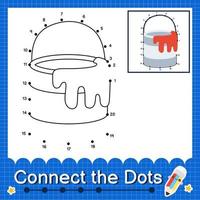 Connect the dots counting numbers 1 to 20 puzzle worksheet vector