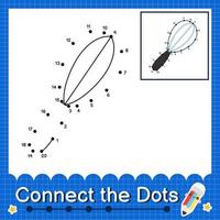 Connect the dots counting numbers 1 to 20 puzzle worksheet vector