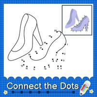 Connect the dots counting numbers 1 to 20 puzzle worksheet vector