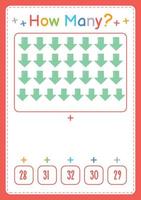 How many activity counting game for kids vector