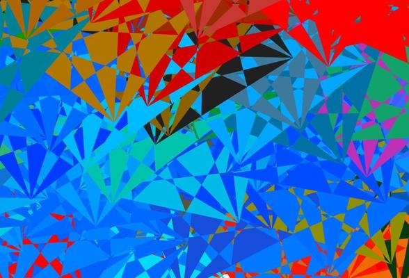 Dark Multicolor vector backdrop with chaotic shapes.