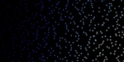 Dark BLUE vector texture with beautiful stars.