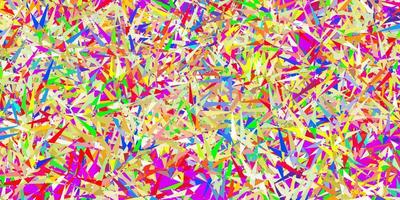 Light multicolor vector backdrop with triangles, lines.