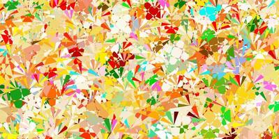 Light Multicolor vector background with triangles.