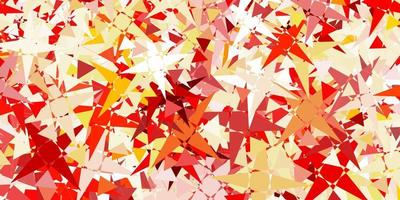 Light Red, Yellow vector template with triangle shapes.