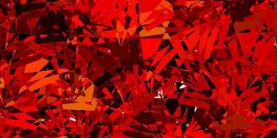 Dark Red, Yellow vector background with polygonal forms.