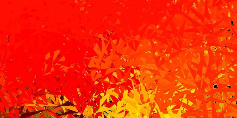 Light red, yellow vector template with triangle shapes.