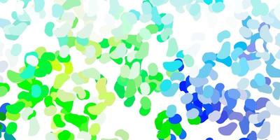 Light blue, green vector template with abstract forms.